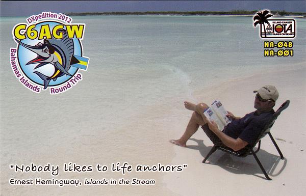 Bahama Islands C6AGW QSL