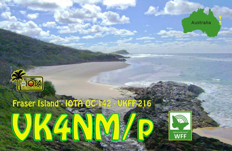 Fraser Island Queensland Australia VK4NM/P QSL