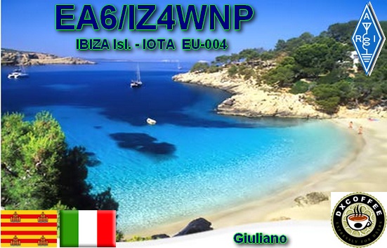 Ibiza Island Balearic Islands EA6/IZ4WNP QSL