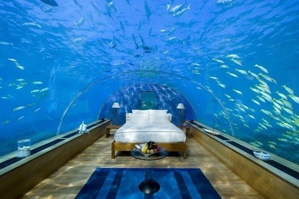 Maldive Islands Underwater Room Underwater Hotel 8Q7OE