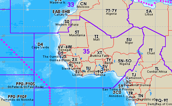 Сенегал 6V1W Карта Где находится Сенегал