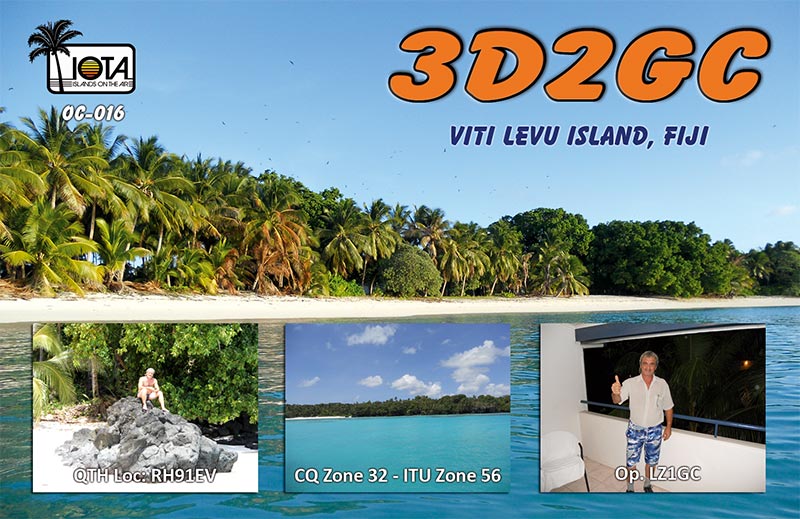 Viti Levu Island Fiji 3D2GC QSL 